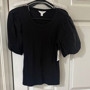 Time and Tru Black Short Sleeve Top
